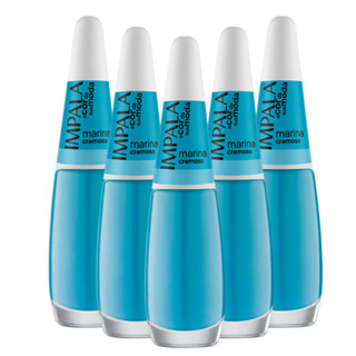 Kit 5 Esmaltes Coleção A Cor da Sua Moda Cor Marina Impala em Oferta na Shopee