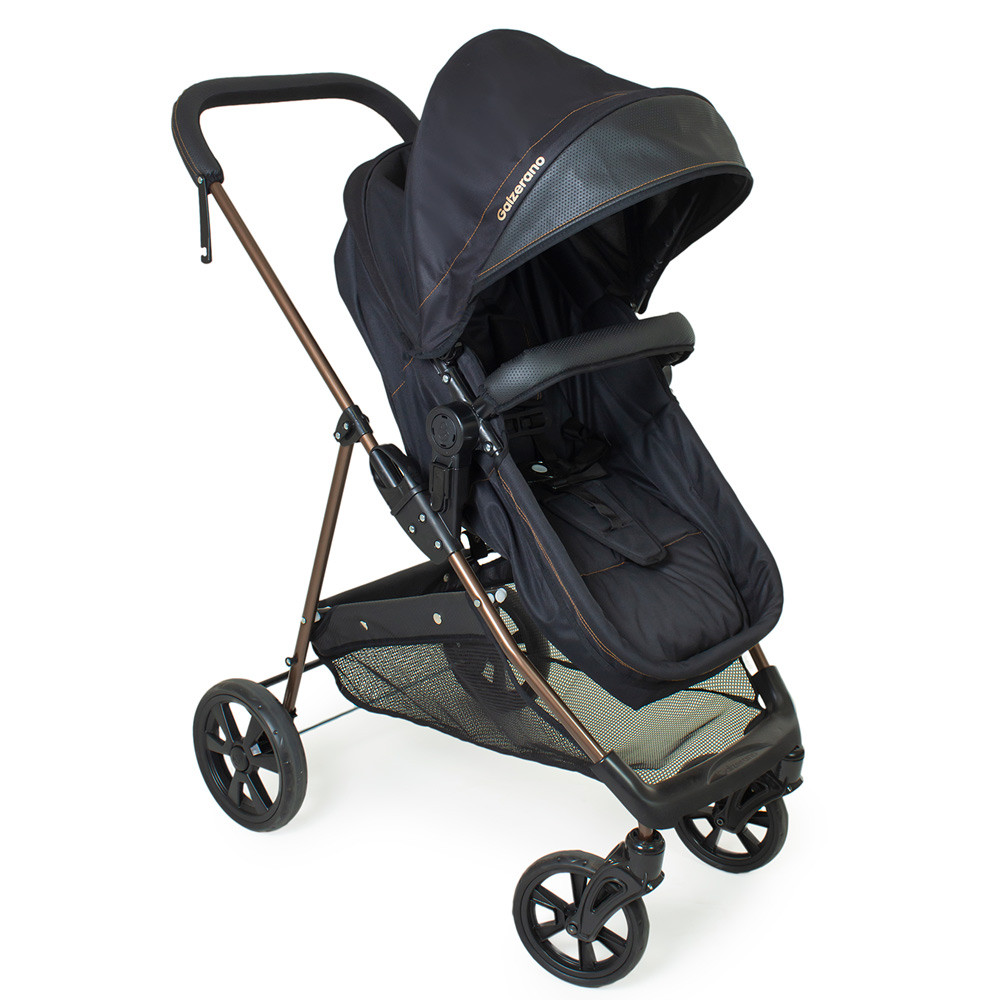 Carrinho de Bebê e Berço Moises Napoli Preto Cobre Galzerano em Oferta na Shopee
