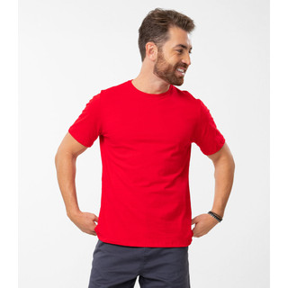 Camiseta Masculina Meia Malha Maquinetada Diametro Vermelho em Oferta na Shopee