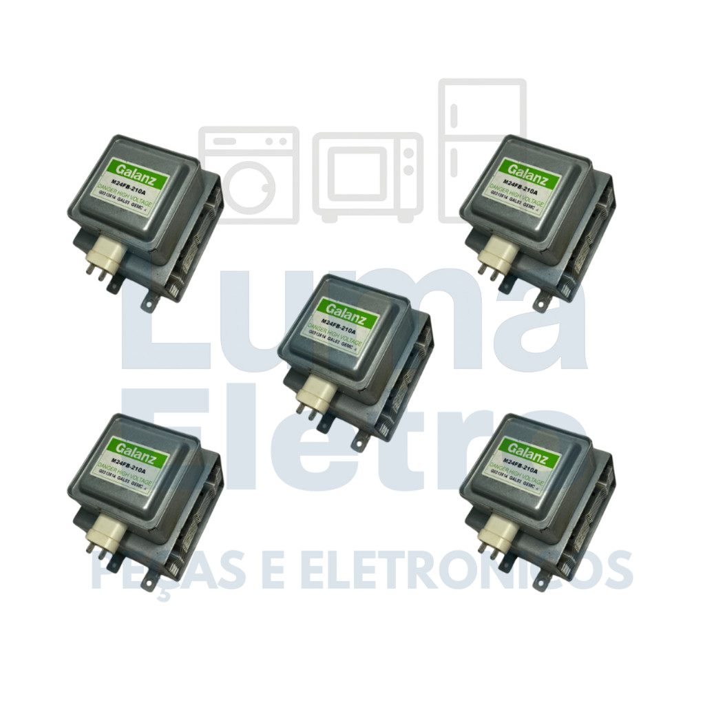 KIT 05 Magnetron Galanz M24fb-210a Usado Testado 100%