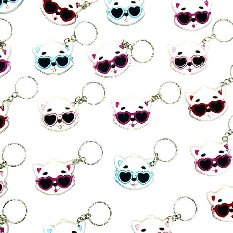 Gatinhos Chaveiro Emborrachado 10un Petshop Animais gato