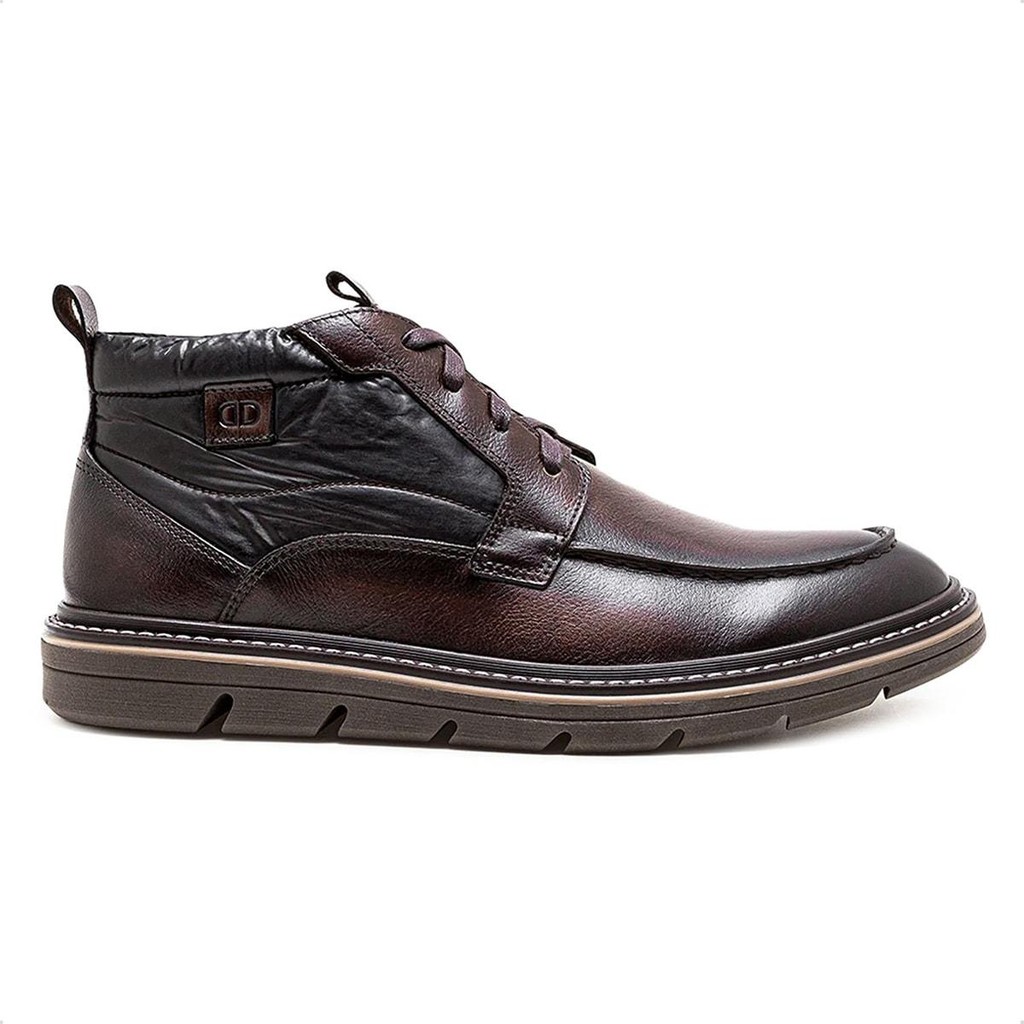 Bota de Couro Democrata Masculina Metropolitan Jeff Cano Curto 604104 - Men Shoes