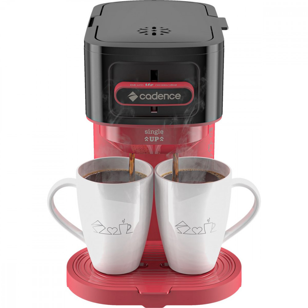 Cafeteira Single Up 300ml 127v Preto com Vermelho Cadence em Oferta na Shopee