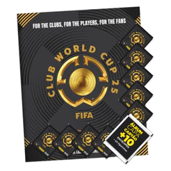 Álbum FIFA Club World Cup 2025 Capa Mole + 10 envelopes (50 Figurinhas) - Mundial de Clubes