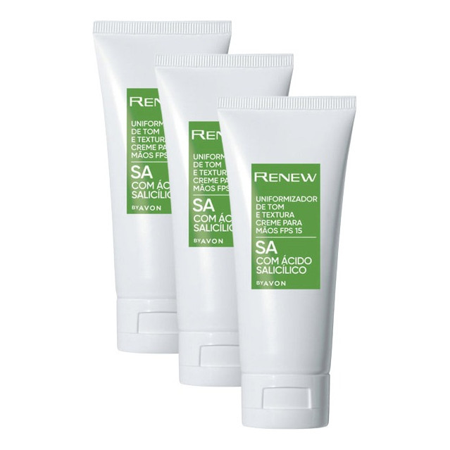 3 X Renew Uniformizador Tom E Textura P/ Mãos Fps15 50g em Oferta na Shopee