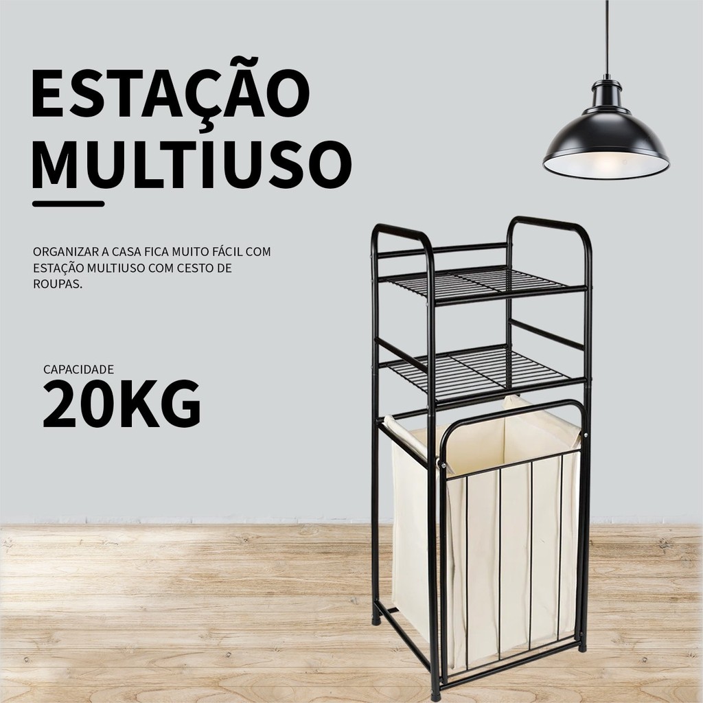 Cesto Roupa Lavanderia Cesto Moderno Cesto Grande 50l Cesto Banheiro Cesto Roupas Prateleira Mor