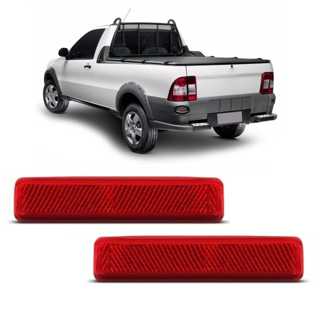 Par Refletor Parachoque Strada 2004 2005 2006 2007 2008 2009 2010 2011 Traseiro em Oferta na Shopee