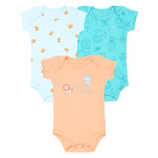 Kit Body Manga Curta Bebê Kiko Baby Suedine Safari - 3 Peças em Oferta na Shopee