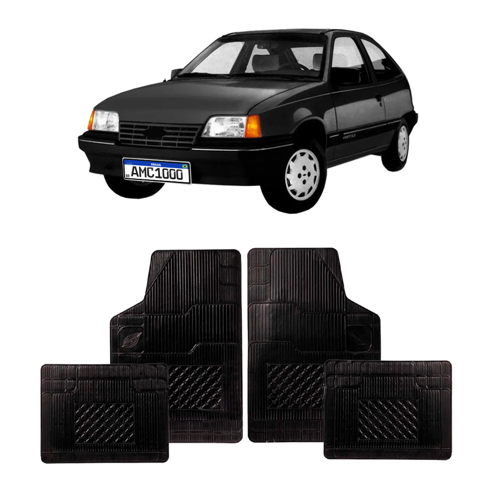 Tapete Borracha Adaptável Kadett 1984 a 1996 Jogo com 4 Peças