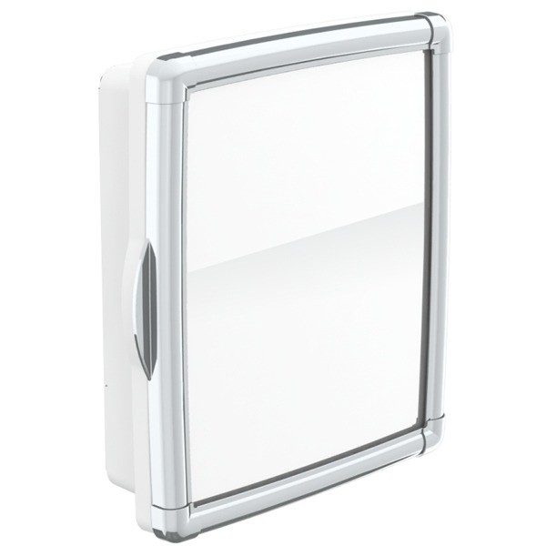 Armário de Banheiro De Embutir / Sobrepor Espelho De Vidro Cromado com Buchas e Parafusos em Oferta na Shopee