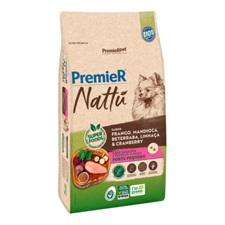 Ração Premier Nattu Cães Adultos Pequeno Porte Frango e Mandioca 10,1kg em Oferta na Shopee