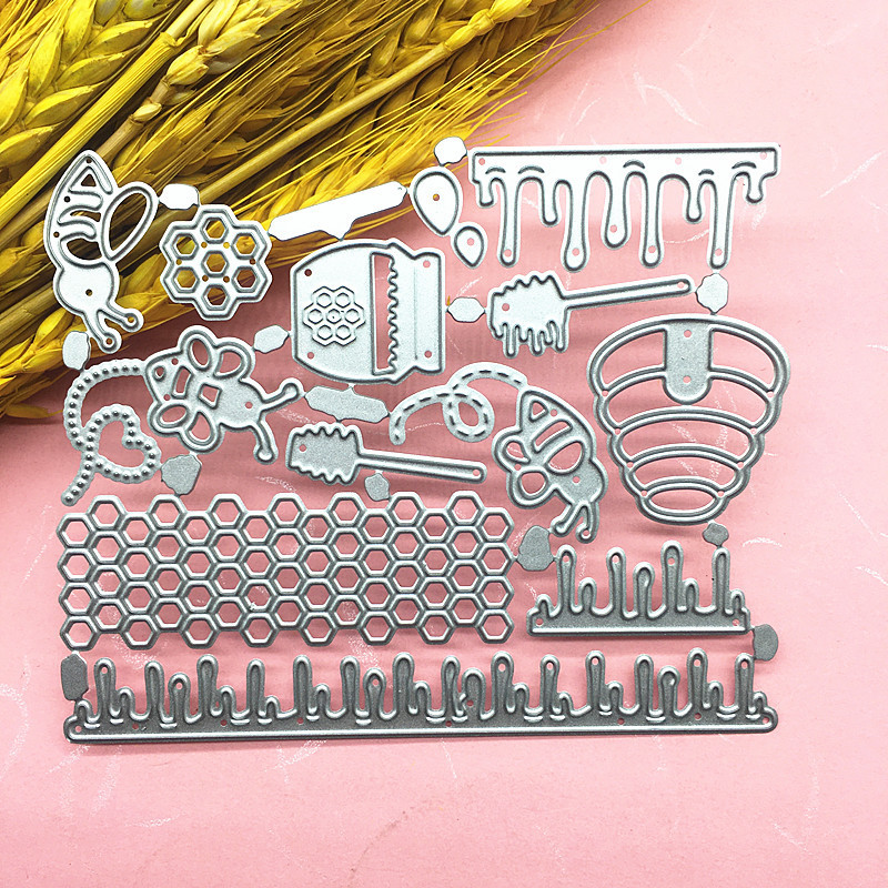 Scrapbook DIY padrão geométrico gravação molde gravura artesanato Metal modelo de aço carbono
