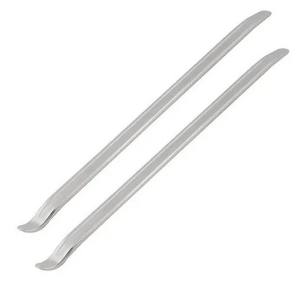 Kit 2 Espátulas Chata 12 Polegadas 30cm Para Desmontar Pneu De Moto Carro Veículos Leves Aço Cromado