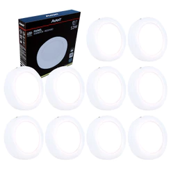 Kit 10 Painel Led Plafon Aluminio Sobrepor 12w 4000k Branco Neutro 17cm 110v/220v Bivolt Redondo Cod:767450876-10 Avant