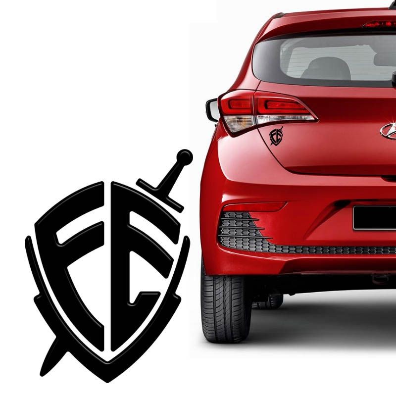 Adesivo Cristão Escudo Da Fe Resinado Para Carro Notebook