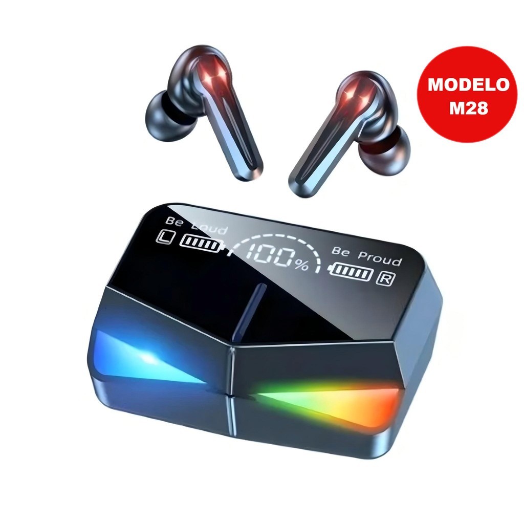 M28 Fone De Ouvido Bluetooth Sem Fio 5.1 Estéreo Com Controle De Toque Redução De Ruído À Prova D'água