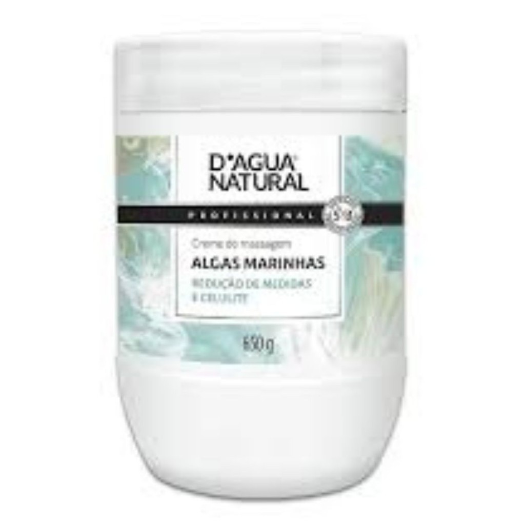 Creme De Massagem Algas Marinhas 650g Celulite D´agua Natural em Oferta na Shopee
