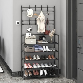Arara 4/5 Andares Multiuso c/ Sapateira, Cabideiro e Suporte p/ Roupas, Tênis e Closet Qu…
