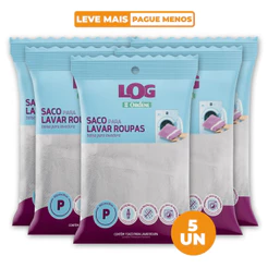 Kit Saco para Lavar Roupa Delicada Pequeno 5 unidades Log Ordene