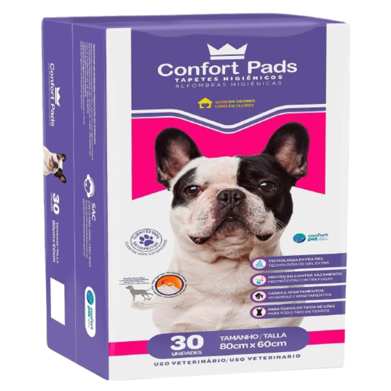 Tapete Higiênico para Cães Confort Pads 80x60 30uni em Oferta na Shopee