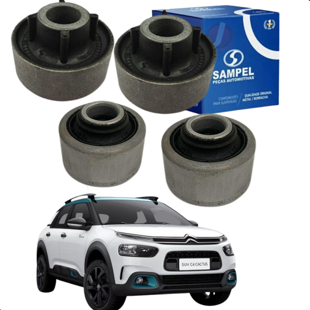 Kit 4 Buchas Bandeja Leque Citroen C4 Cactus Sampel Balança