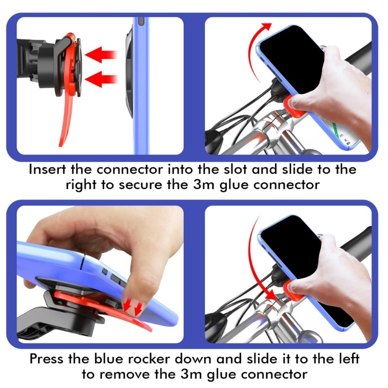 TENB Rapidamente Destacável Bicicletas Telefone Titularrack Adesivo Adaptadores Computador