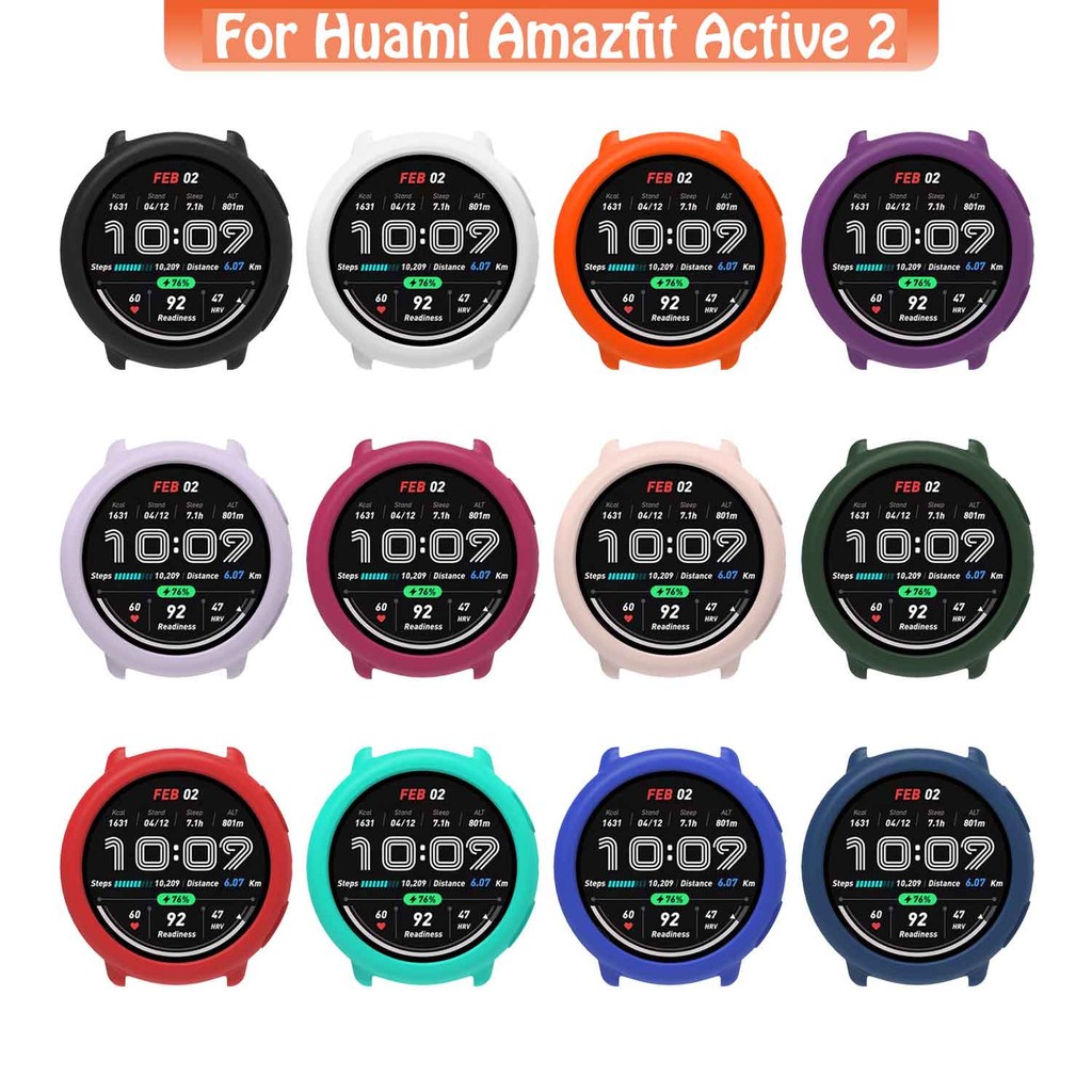 Capa Protetora De Silicone Para Huami amazfit Active 2 Quadro Pára-Choques active2 Substituição Escudo Acessórios Smartw em Oferta na Shopee