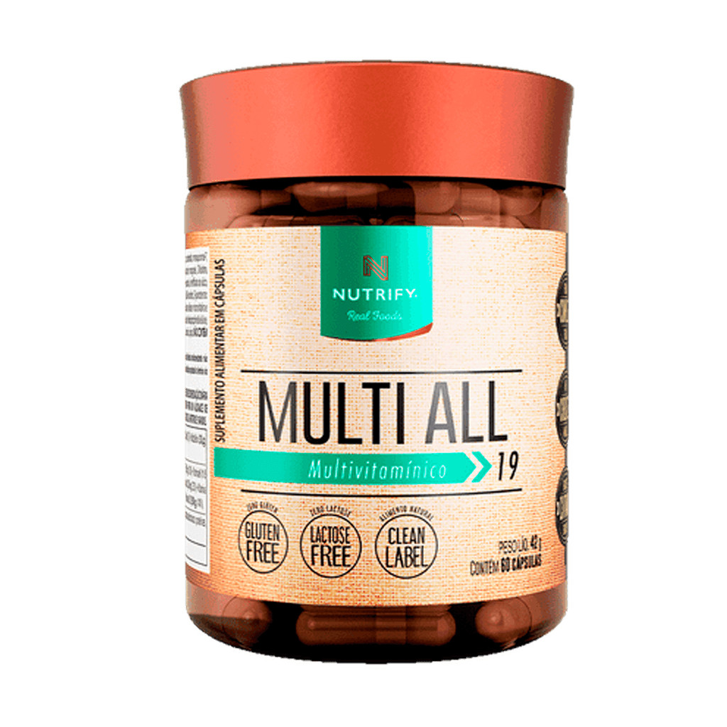 Multivitamínico Multi-All Pote Com 60 Cápsulas Nutrify em Oferta na Shopee