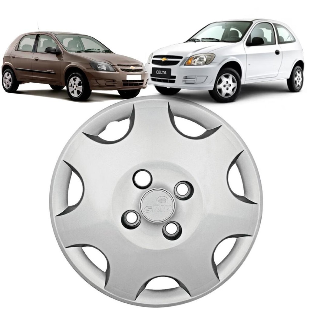 1 Calota Modelo Celta 2006 Aro 13 Polegadas Parafuso Cubo Baixo Grid em Oferta na Shopee
