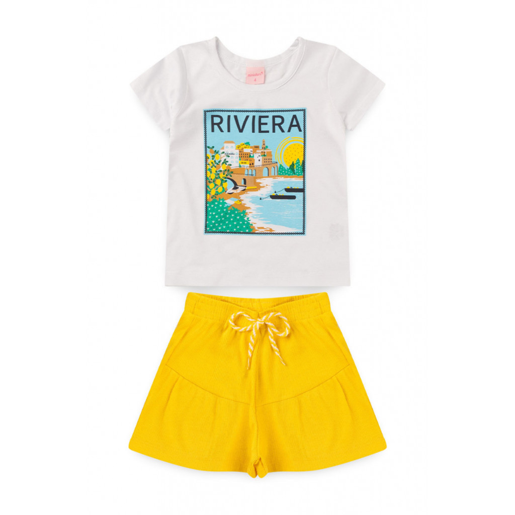 Conjunto Infantil Feminino Riviera em Oferta na Shopee