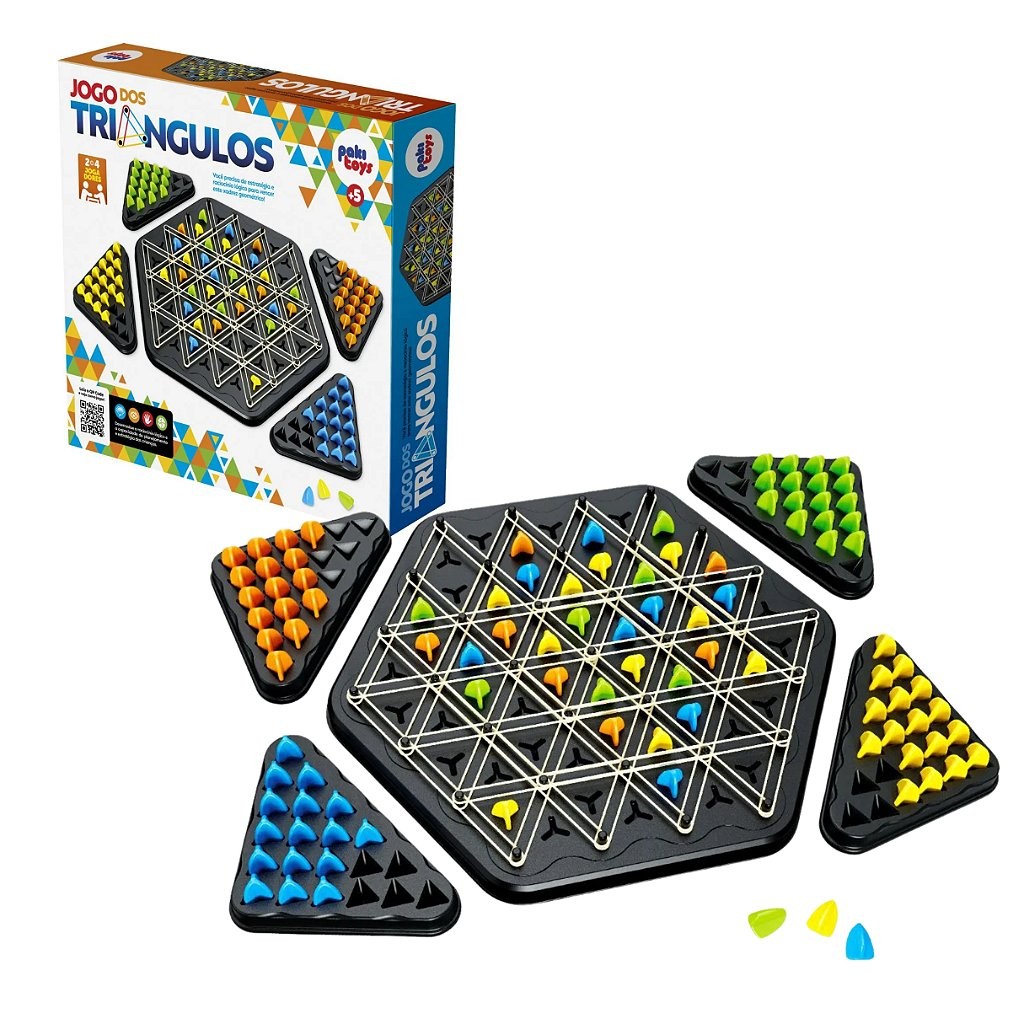 Jogo Dos Triângulos Tabuleiro Geométrico Multijogador