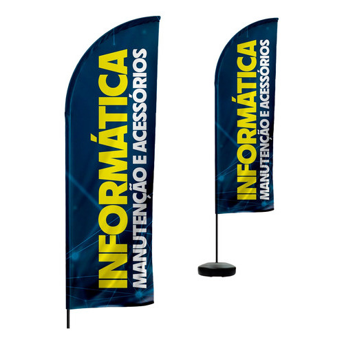 Wind Banner Informática Assistência 2 Metros Dupla Face