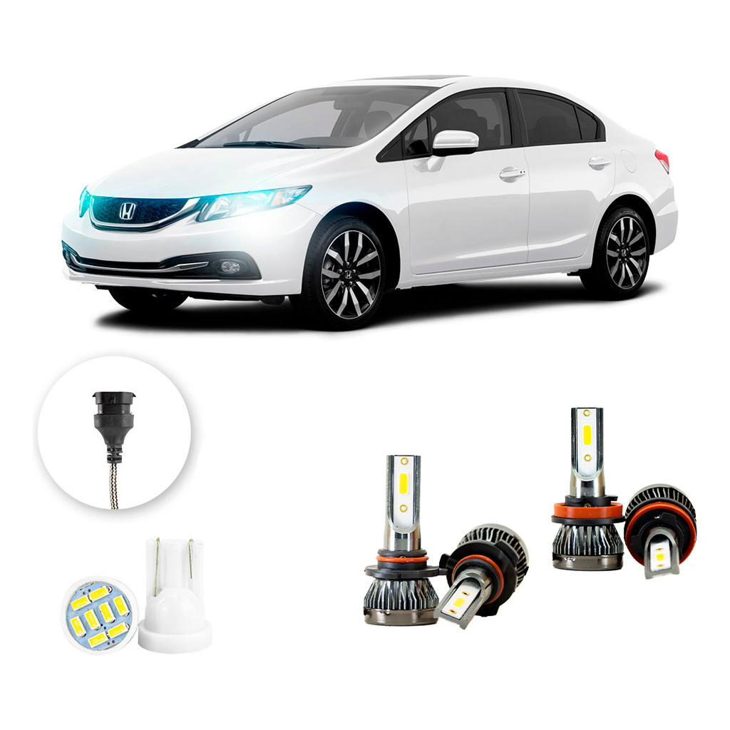 Ultra Led Nano Honda Civic 2012-2016 H11 Hb3 22000lm em Oferta na Shopee