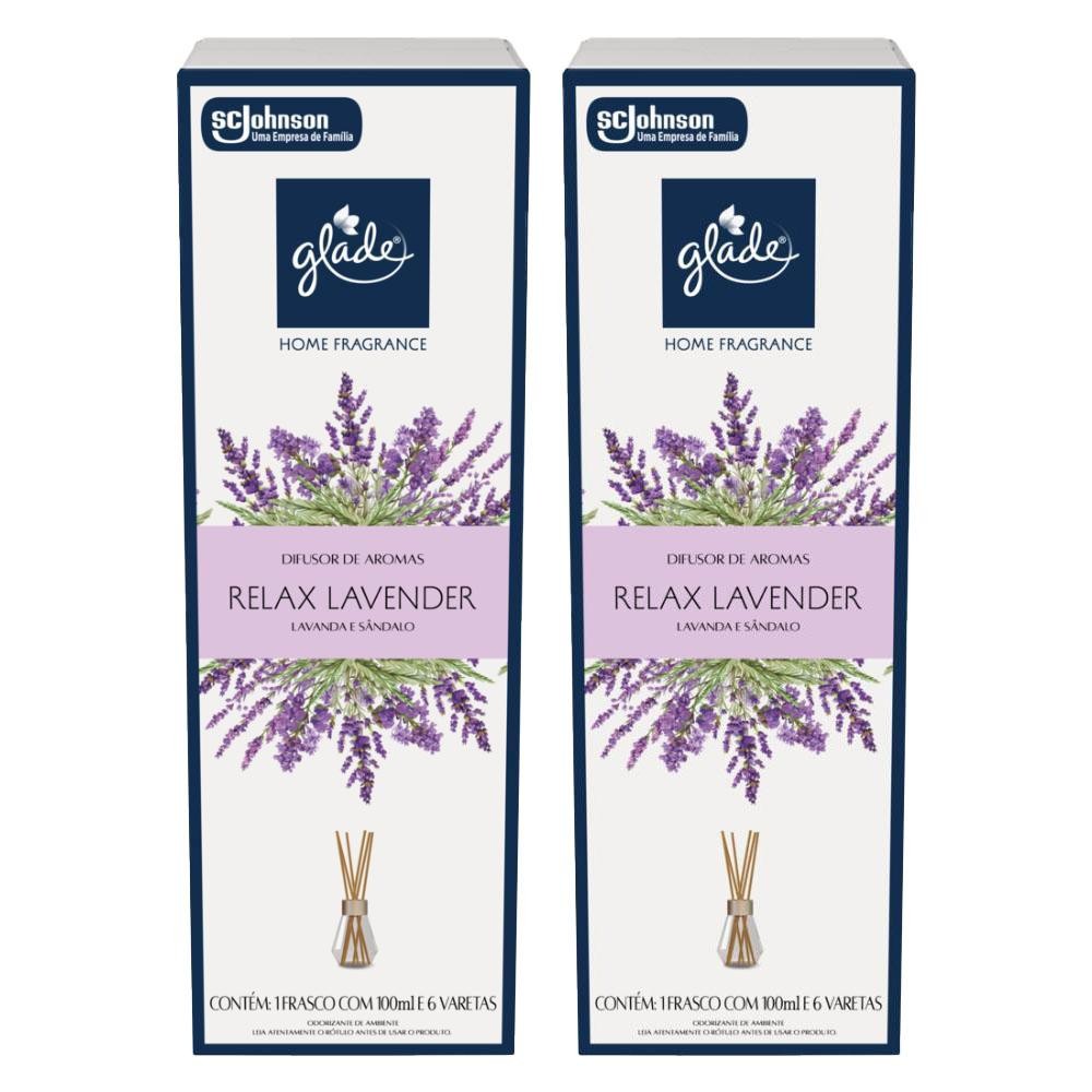 Kit 2 Difusor de Aromas Relax Lavender Glade Home Fragrance 100ml cada