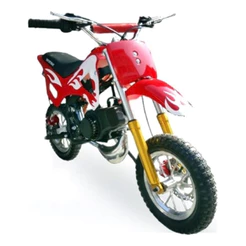 Mini Moto Cross Vermelha Infantil Gasolina 2t 49cc Trilha