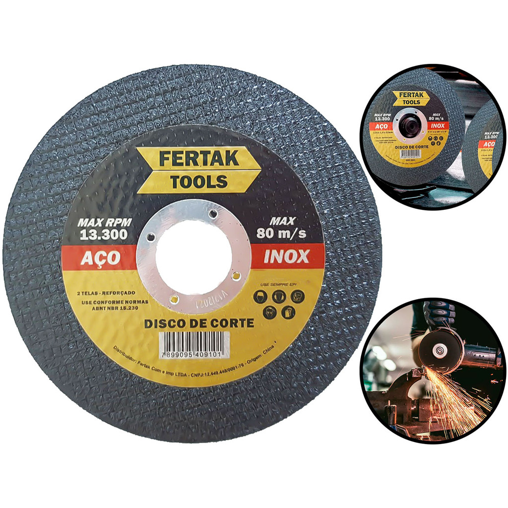 Disco De Corte Fino Aço Inox Para Esmerilhadeira Lixadeira Profissional 10 Unidades em Oferta na Shopee