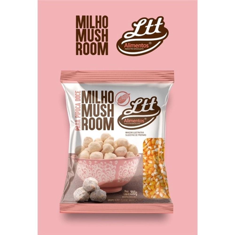 Milho Para Pipoca Mushroom Gourmet SUPER GRÃO 1kg Ltt Alimentos