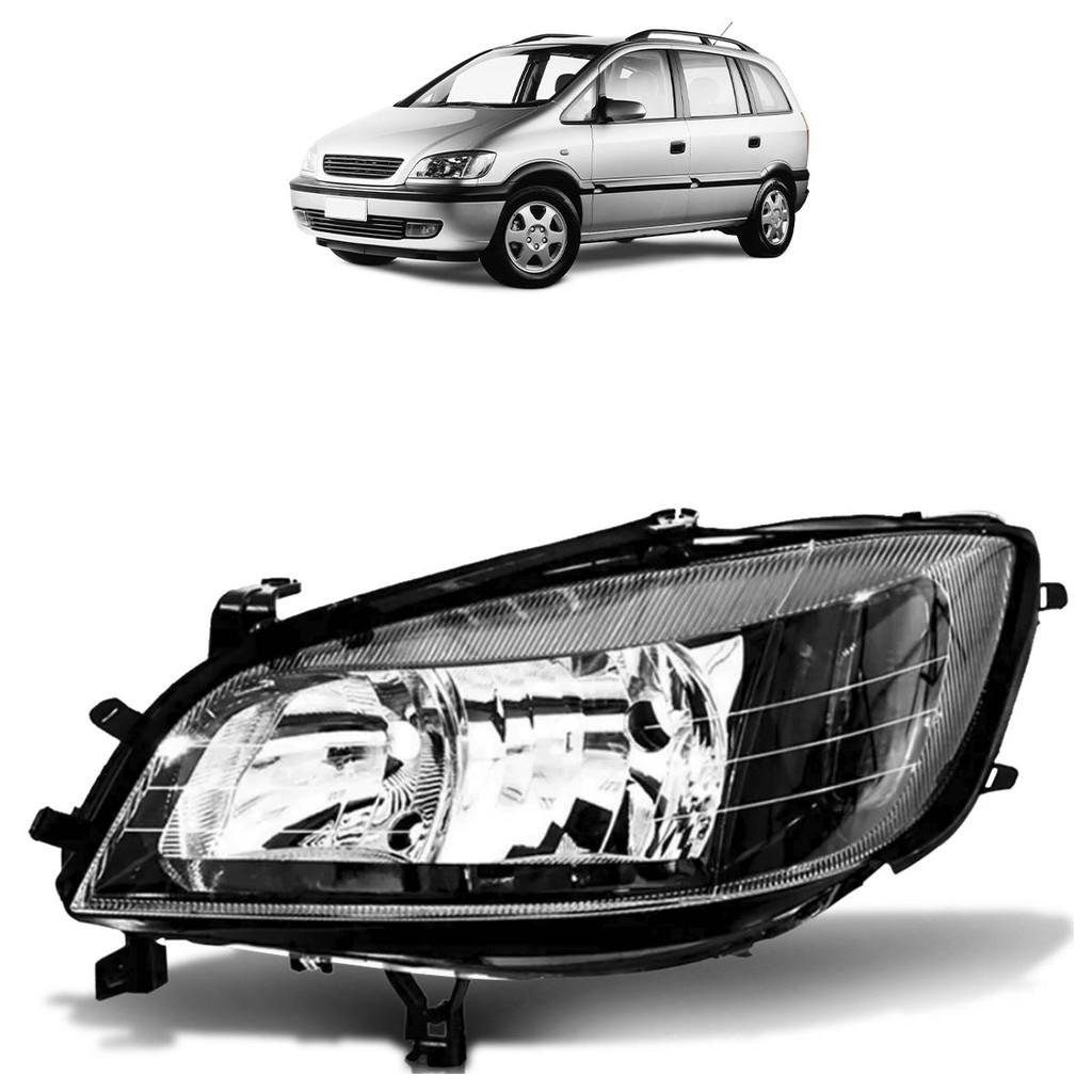 Farolete Dianteiro Zafira 2001 2002 2003 2004 2005 2006 A 2012 Máscara Negra Lisa Acrílico Farol