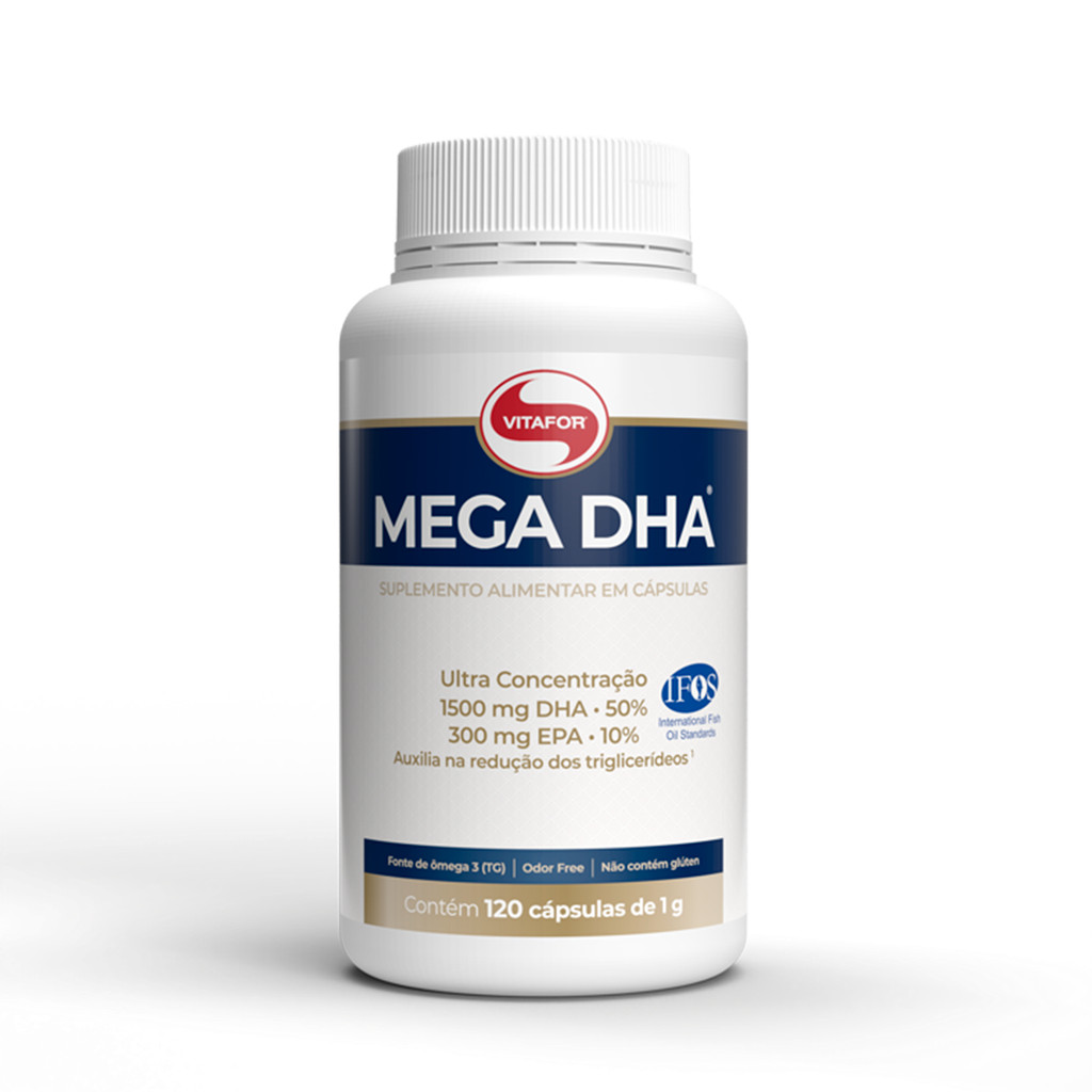 Omega 3 - Mega DHA 120 Capsulas 1000mg - Vitafor em Oferta na Shopee
