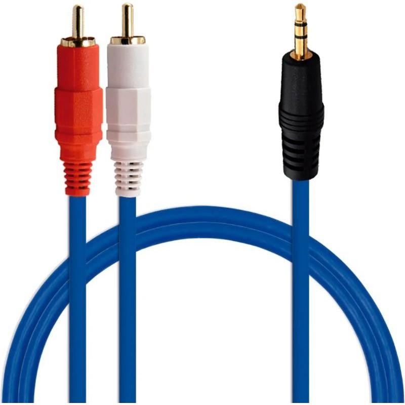 Cabo P2 X 2 Rca de Áudio Estéreo / Auxiliar 1.50m P/ Tv / Home Theater