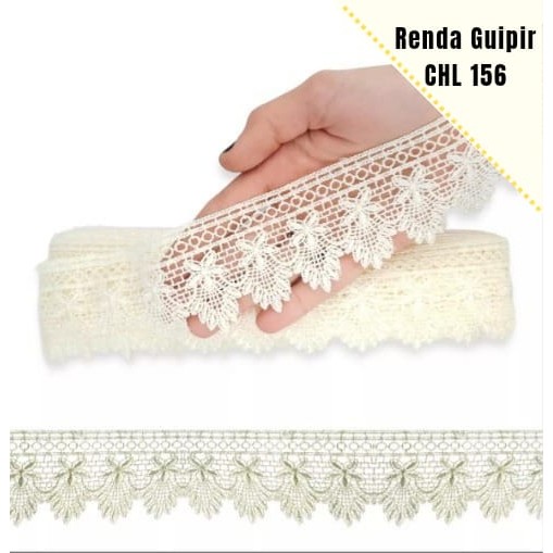 Renda Guipir CHL-156 5.0 Cm -  Rolo C/13.7 Metros Cor:Natural
