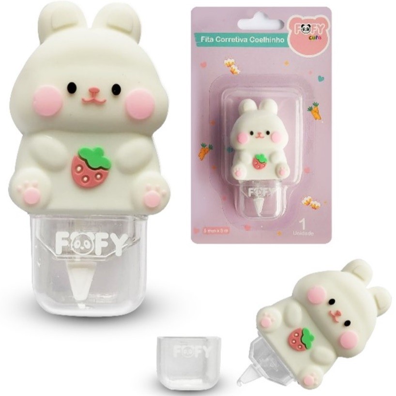 Fita Corretiva Coelhinho Fofy – Compacta e Divertida para o Dia a Dia em Oferta na Shopee