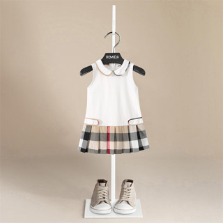 Vestidos Para Meninas Estilo Inglês Branco Sem Mangas Plissado De Princesa Infantil em Oferta na Shopee