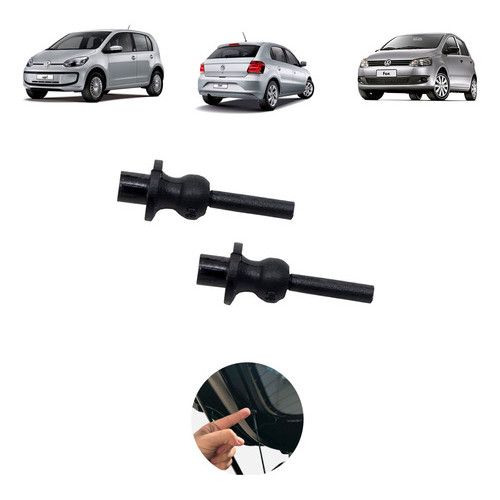 Par Pino Fixação Cordinha Tampao Gol Fox Up Original Vw em Oferta na Shopee