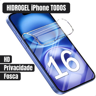 Película Hidrogel HD Para iPhone 16, 15, 14, 13, 12, 11 Pro Max, Plus, 12, 13 Mini, 7, 8, X, XS, XR em Oferta na Shopee
