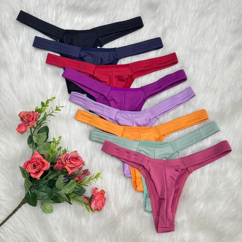 Kit Tanga Fio Dental Duplo Lateral Com Elástico Conforto em Oferta na Shopee