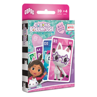 Jogos de Cartas Infantil 4 em 1 da Gabby's Dollhouse em Oferta na Shopee