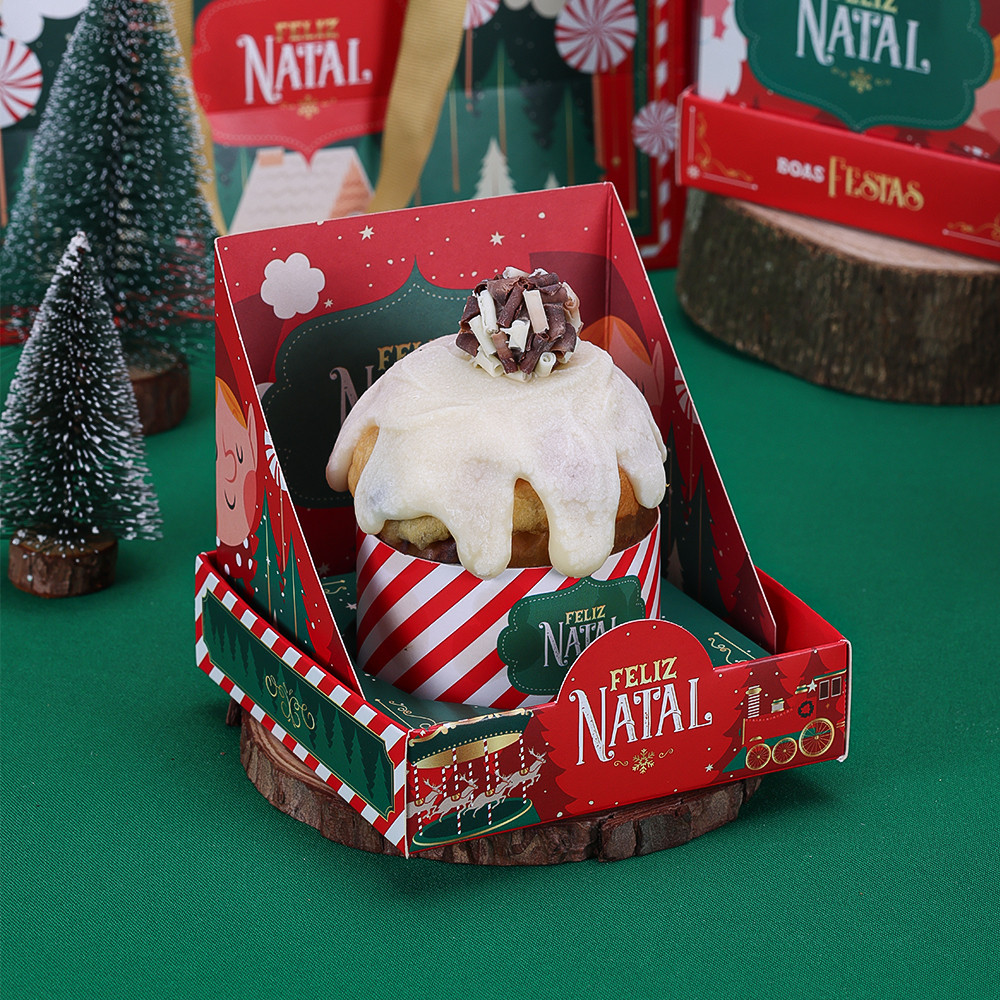 10~50 Caixa para Mini Panetone 100g com Tampa de Acetato (JANGO NATAL 2024) · foto 2