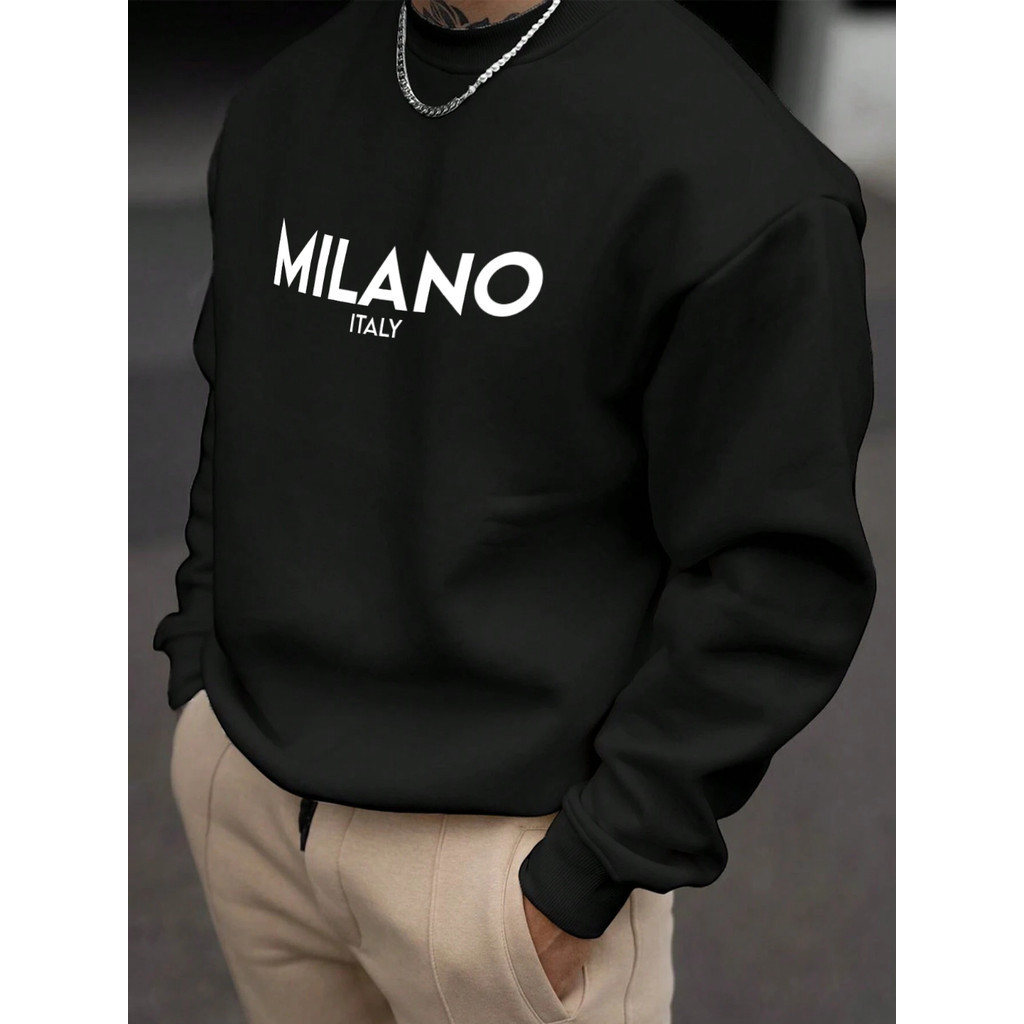 Blusa de Frio Milano Estampado Moletom Gola Redonda