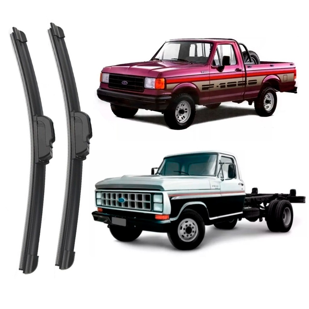 Par de Palheta Limpador Para-brisa Ford F1000 F4000 1992 1993 1994 1995 1996 1997 1998